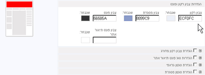 מבנה אתר -פאנל עליון