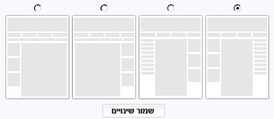 מבנה אתר - תצורת עמוד